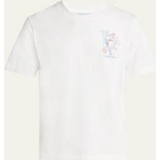 Canvas - Damen Bekleidung Casablanca White Tennis Play In Progress T-Shirt