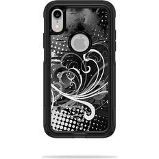 Apple iPhone XR Mobile Phone Cases MightySkins OTCIPXR-Black Flourish Skin for Otterbox Commuter iPhone XR Case Black Flourish
