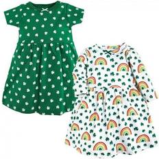 Hudson Baby Baby Toddler Girls Cotton Dress - St Patricks Rainbow