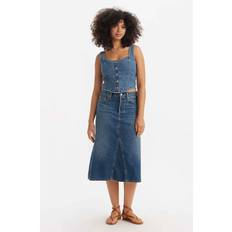 Coton Jupes A-Line Decon Skirt - Blau