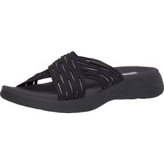 Skechers Slides Skechers On The Go 600 Sunrise Monifil Crossband Slide Sandals - Black