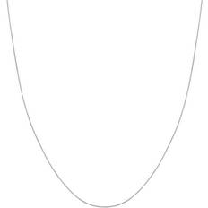 Unisex - White Gold Necklaces 10k white gold 0.42mm curb link chain necklace in