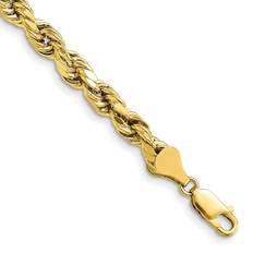 Bracelets Bagatela 10k yellow gold 5.5mm rope chain bracelet