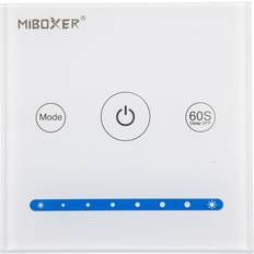 Dimmer Controller Regolatore Touch Per Parete Led Monocolore 12/24v Dc Rf P1 Miboxer 86x86x48 Mm Vetro