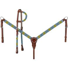 Turquoise Bridles Tough-1 Turquoise Beaded Sunflower Tack Set