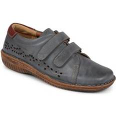 Denim Mocasines Touch-Fasten Leather Shoes HAK39025 Blue