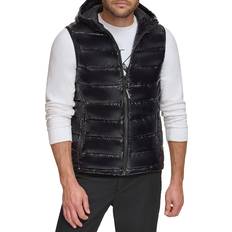 Calvin Klein Men Vests Calvin Klein Hooded Puffer Vest - Shiny Black