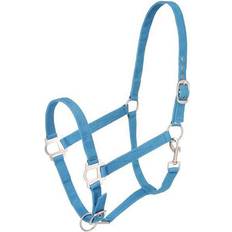 Tough1 Nylon Halter w.Satin Hrd Horse Turquoise (Horse)