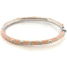 Rhodium Bracelets Alamode LO324-7 Women Rhodium Brass Bangle with Top Grade Crystal in Clear in