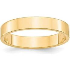 Wedding Rings - Yellow Bagatela Unisex Lightweight 4mm Flat Wedding Band - Gold
