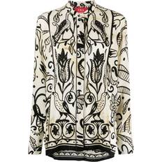 Seda Pijamas Printed Silk Shirt