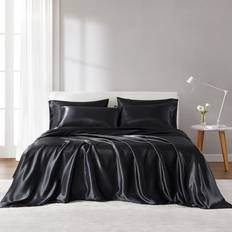 Bed Sheets Madison Park Essentials Twin Satin Luxury Set MPE20-1098 66 x 96 x 0.13 in - Bed Sheet Black