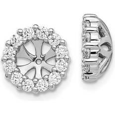 White Gold Earrings Finest Gold 14K White Diamond Earrings Jackets