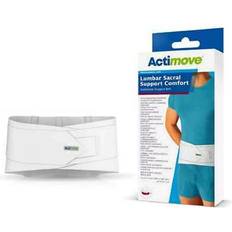 Actimove lumbar sacral 10" support comfort w/additional support belt (white) med