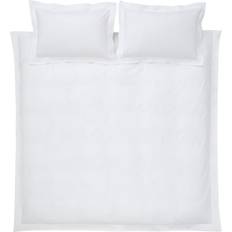 Textiles Bianca 100% Cotton Sateen Set with Pillowcases - (Double - 2 Standard Pillowcases) Duvet Cover White