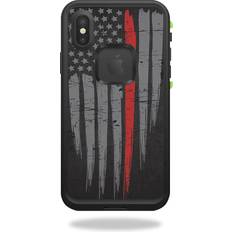 Mobile Phone Accessories MightySkins LIFIPX-Thin Red Line Skin for Lifeproof Fre iPhone X Thin Red Line