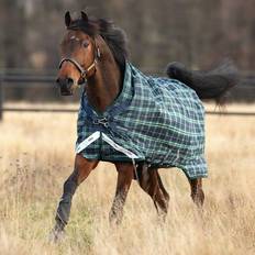 Horseware Rhino Wug Turnout (100g Light) Hunter Check/Navy & Green (6'3 cm)