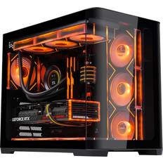 SAMA 2851A Gaming ATX PC Case with 4 ARGB PWM Fans 360mm Radiator Support - Black