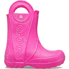 Pink Rain Boots Children's Shoes Crocs Kid's Handle It Glitter - Pink Crush