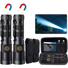 Flashlights Rechargeable Magnetic Flashlight 20000 2-pack