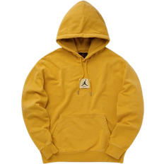 Nike Jordan Flight Fleece Men's Washed Pullover Hoodie - Yellow Ochre