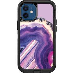 MightySkins OTDIP12MI-Purple Agate Skin for OtterBox Defender iPhone 12 Mini Purple Agate