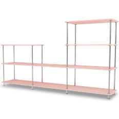 Montana QS Free 312000 Reol 203.4x109.9x38 cm Ruby/Krom Bogreol