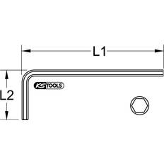 Inbusschlüssel KS Tools 151.4474 Winkelschraubendreher XL 17 mm Inbusschlüssel