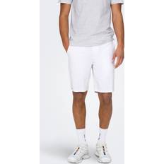 Lin Bukser & Shorts Only & Sons Linen Mix Chino Short White