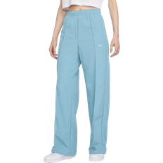 Nylon Pants Nike Women's Sportswear Everything Wovens Mid-Rise Open-Hem Pants - Denim Turquoise/Sail