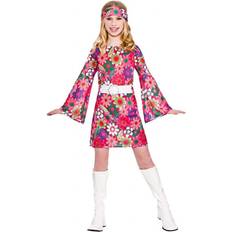 Girls Retro Go Go Girl Fancy Dress Up Party Costume Halloween Child 60s Age 5-7 Multicoloured