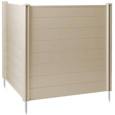 Enclosures Casafield 48" x 48" Privacy Screen - Outdoor Vinyl Fence Panel Enclosure for AC/Trash - Tan