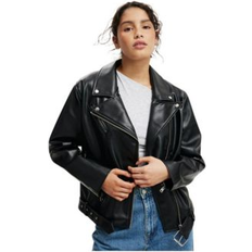 Cotton On Roman Bikerjacka Läderimitation - Svart