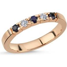 Nuran Guld Ringe Nuran Promise Color Karat Guld Ring med Safir og Brillanter 0,05 Carat W/SI