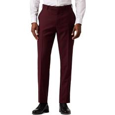 Suit Pants - Unisex Alton Lane Tailored Fit Flat Front Dress Pants - Burgundy