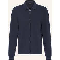Reiss Jakker Reiss Navy Hudson Textured Zip-Through Overshirt
