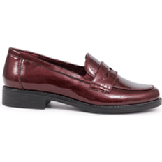 Red Loafers Pavers Slip-on Patent Loafers - Burgundy