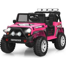 2-Seat Kids Ride on Truck with Parent Remote Control-Pink