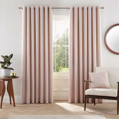 Gardiner & Tillbehör Helena Springfield Eden Lined Eyelet Room Darkening Curtains - Blush Pink (168 cm Width x 183 cm Drop)