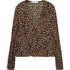 Mango Dame Bluser Mango Bluse 'LIN' - Sand/Choko/Lysebrun/Sort