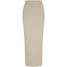 Max Mara Donna Gonne Max Mara Wool And Cashmere Knit Skirt Gonne Beige