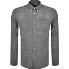 Viscose Shirts Barbour Buckley Herringbone L/S Shirt - Grey