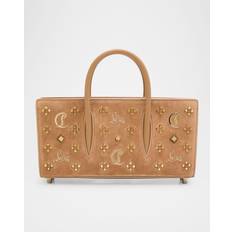 Christian Louboutin Suede Bags Christian Louboutin Paloma Loubinthesky Spike Suede Top-Handle Bag SAND