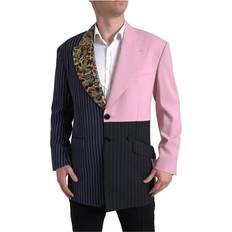 Multicolor Trajes Dolce & Gabbana Multifarget Patchwork Slim Fit Blazer Multicolor