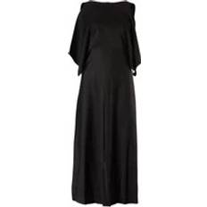 Balenciaga Midi Dresses Balenciaga Black Cold Shoulder Midi Dress - Female