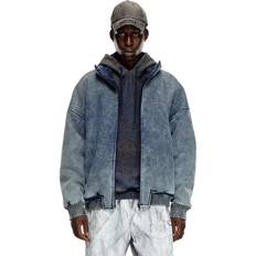 Denim - Man Outerwear Diesel Veste en jersey teddy - Pull Cotton - Homme - Bleu