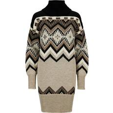Dale of Norway Kjoler Dale of Norway Skaëla Dress Sand/Black/Beige/Offwhite