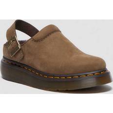 Dr. Martens 40 Zapatillas Dr. Martens Laketen Fur Lined Platform Mules - Dark Khaki Green