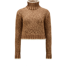 Moncler Femme Hauts Moncler Pull À Col Roulé En Mélange De Laine - Marron