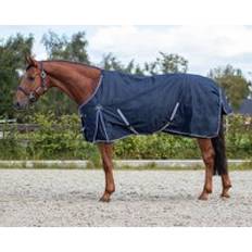 Équitation QHP Couverture d'extérieur pour cheval Luxury Bleu